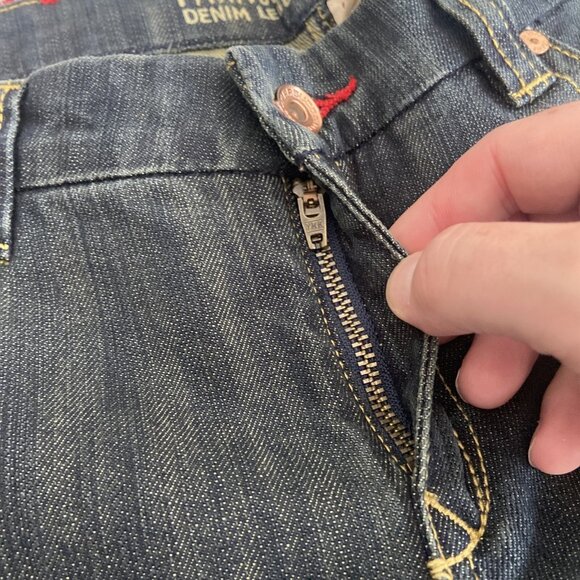 NWT Parasuco Woman 32X33 Flare Wide Leg Denim Jeans Red Label - Picture 4 of 9